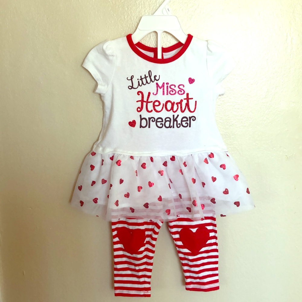 Girls little miss heartbreaker outfit 9-12 Months